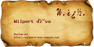 Wilpert Éva névjegykártya